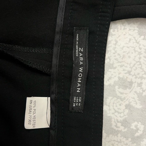 Zara Black Wide-Leg Women's dress Pants size M - Picture 4 of 8